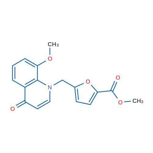 Methyl 5-((8-methoxy-4-oxoquinolin-1(4H)-yl)methyl)furan-2-carboxylate 1g