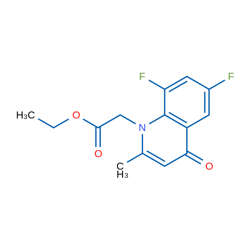 Ethyl 2-(6,8-difluoro-2-methyl-4-oxoquinolin-1(4H)-yl)acetate 1g