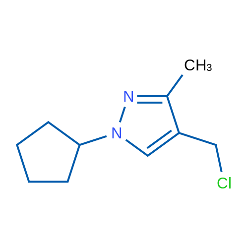 4-(Chloromethyl)-1-cyclopentyl-3-methyl-1h-pyrazole 1g
