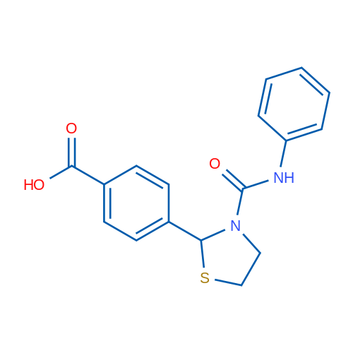 4-(3-(Phenylcarbamoyl)thiazolidin-2-yl)benzoic acid 1g