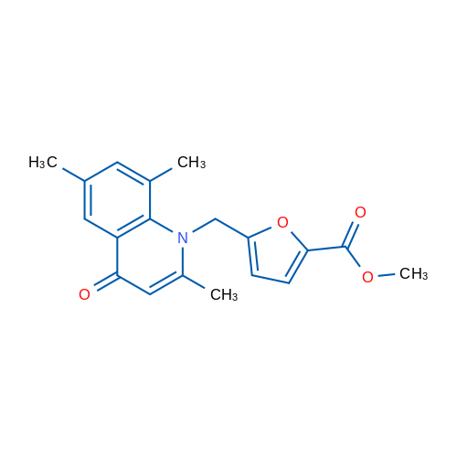 Methyl 5-((2,6,8-trimethyl-4-oxoquinolin-1(4H)-yl)methyl)furan-2-carboxylate 1g