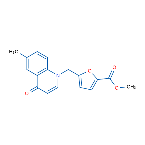 Methyl 5-((6-methyl-4-oxoquinolin-1(4H)-yl)methyl)furan-2-carboxylate 1g