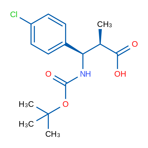 (2R,3R)-3-((tert-Butoxycarbonyl)amino)-3-(4-chlorophenyl)-2-methylpropanoic acid 250mg