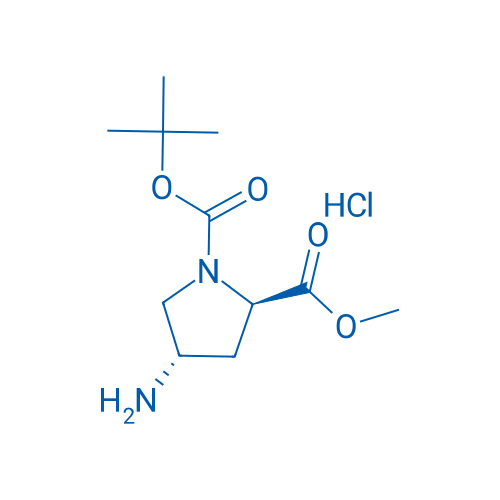 (2R,4S)-1-tert-Butyl 2-methyl 4-aminopyrrolidine-1,2-dicarboxylate hydrochloride 250mg