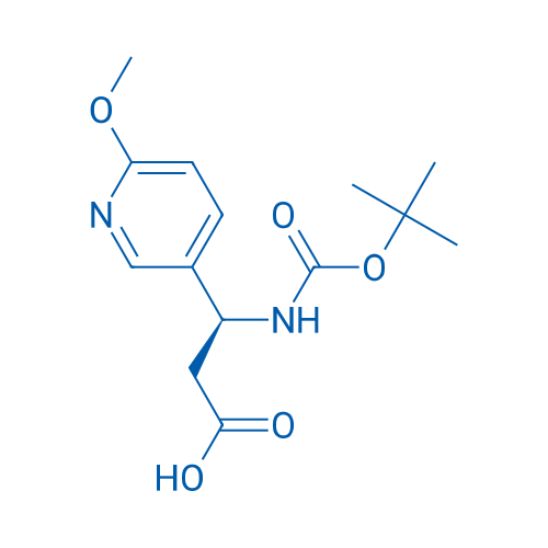 (S)-3-((tert-Butoxycarbonyl)amino)-3-(6-methoxypyridin-3-yl)propanoic acid 250mg