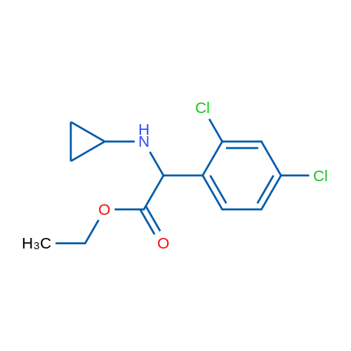 Ethyl 2-(cyclopropylamino)-2-(2,4-dichlorophenyl)acetate 1g