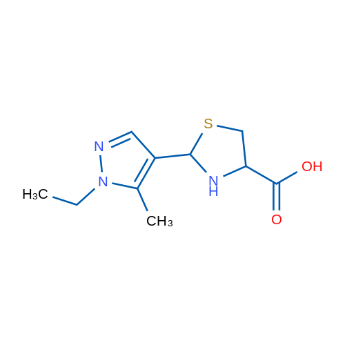 2-(1-Ethyl-5-methyl-1H-pyrazol-4-yl)thiazolidine-4-carboxylic acid 1g
