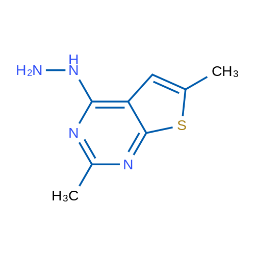 4-Hydrazinyl-2,6-dimethylthieno[2,3-d]pyrimidine 10g