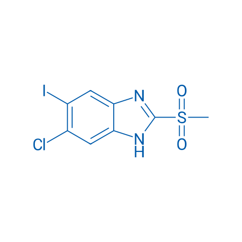 5-Chloro-6-iodo-2-(methylsulfonyl)-1H-benzo[d]imidazole 100mg