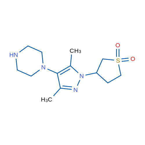1-[1-(1,1-dioxidotetrahydro-3-thienyl)-3,5-dimethyl-1H-pyrazol-4-yl]piperazine 5g