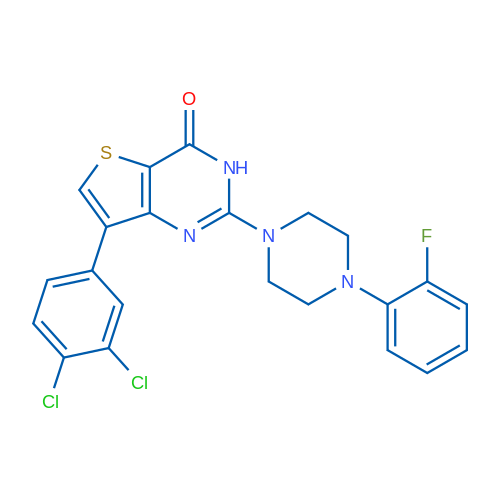 7-(3,4-Dichlorophenyl)-2-[4-(2-fluorophenyl)piperazin-1-yl]-3H,4H-thieno[3,2-d]pyrimidin-4-one 1g