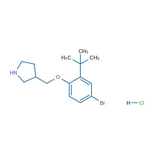 3-((4-Bromo-2-(tert-butyl)phenoxy)methyl)pyrrolidine hydrochloride 1g