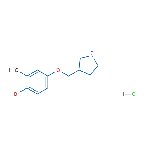 3-((4-Bromo-3-methylphenoxy)methyl)pyrrolidine hydrochloride 1g