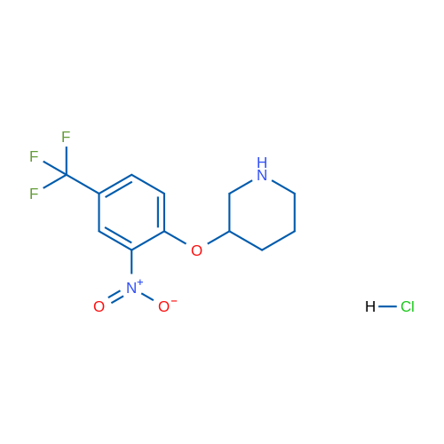 3-(2-Nitro-4-(trifluoromethyl)phenoxy)piperidine hydrochloride 5g