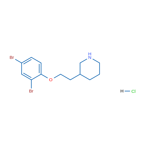 3-(2-(2,4-Dibromophenoxy)ethyl)piperidine hydrochloride 5g