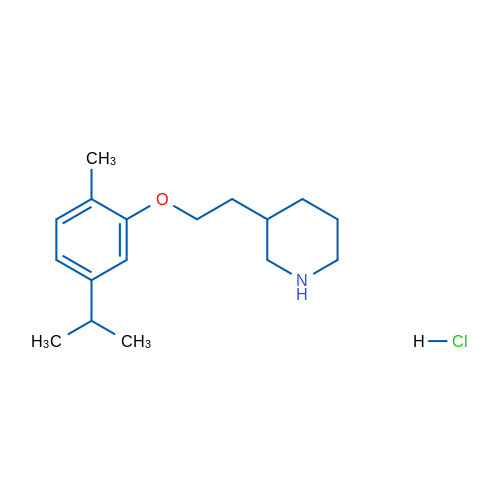 3-(2-(5-Isopropyl-2-methylphenoxy)ethyl)piperidine hydrochloride 5g