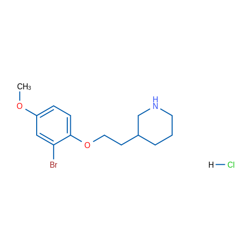 3-(2-(2-Bromo-4-methoxyphenoxy)ethyl)piperidine hydrochloride 1g