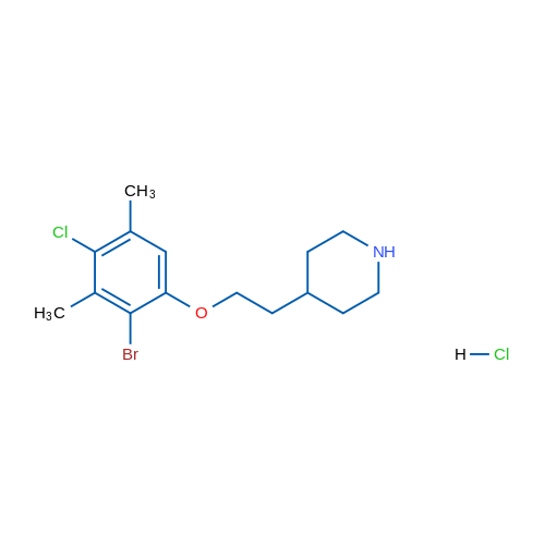 4-(2-(2-Bromo-4-chloro-3,5-dimethylphenoxy)ethyl)piperidine hydrochloride 1g