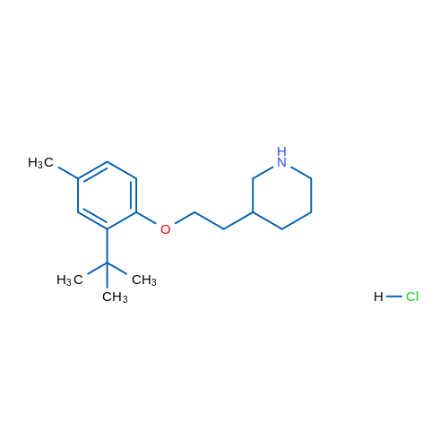 3-(2-(2-(tert-Butyl)-4-methylphenoxy)ethyl)piperidine hydrochloride 5g