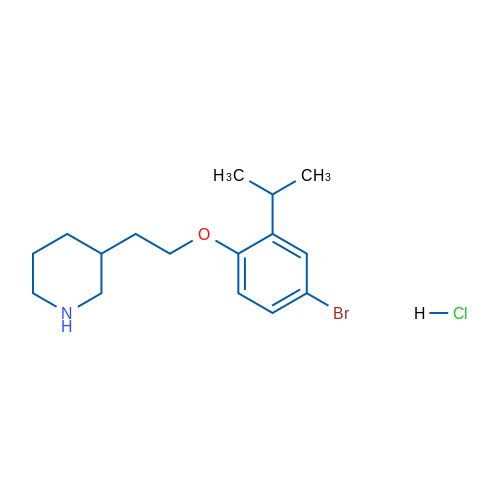 3-(2-(4-Bromo-2-isopropylphenoxy)ethyl)piperidine hydrochloride 5g