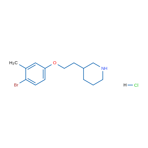 3-(2-(4-Bromo-3-methylphenoxy)ethyl)piperidine hydrochloride 1g