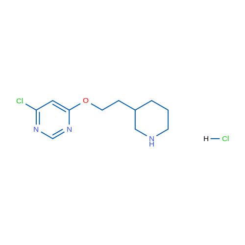 4-Chloro-6-(2-(piperidin-3-yl)ethoxy)pyrimidine hydrochloride 1g