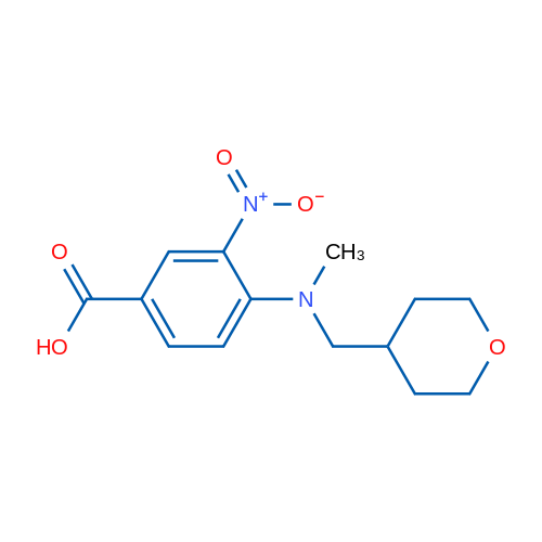 4-(Methyl((tetrahydro-2H-pyran-4-yl)methyl)amino)-3-nitrobenzoic acid 5g