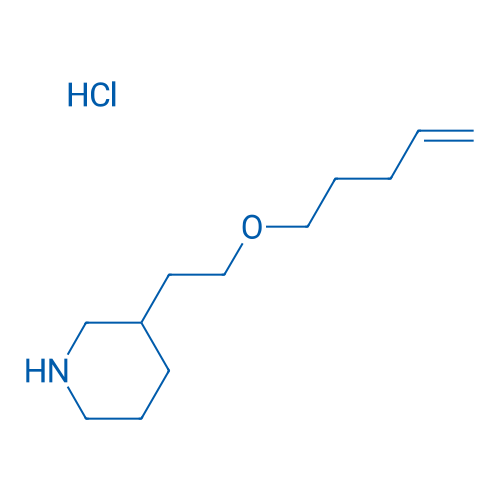 3-(2-(Pent-4-en-1-yloxy)ethyl)piperidine hydrochloride 1g