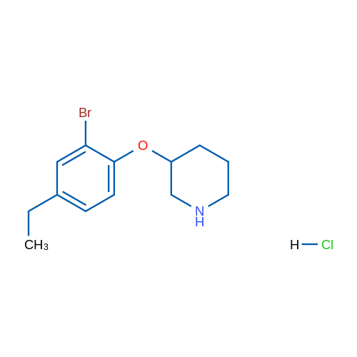 3-(2-Bromo-4-ethylphenoxy)piperidine hydrochloride 1g