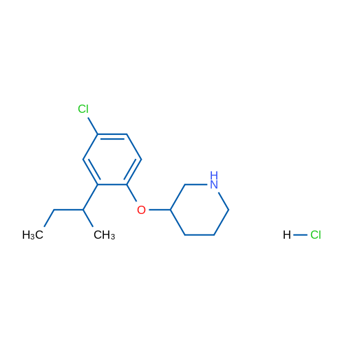3-(2-(sec-Butyl)-4-chlorophenoxy)piperidine hydrochloride 5g