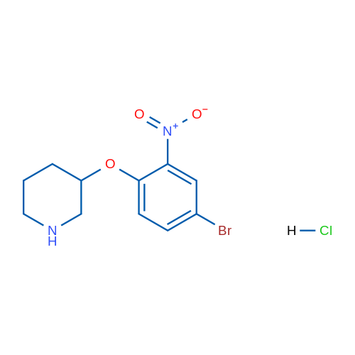 3-(4-Bromo-2-nitrophenoxy)piperidine hydrochloride 1g