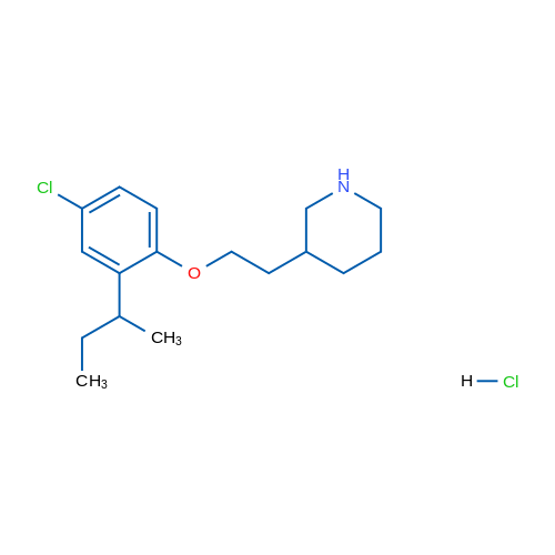 3-(2-(2-(sec-Butyl)-4-chlorophenoxy)ethyl)piperidine hydrochloride 5g