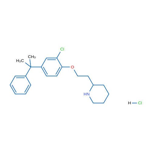 2-(2-(2-Chloro-4-(2-phenylpropan-2-yl)phenoxy)ethyl)piperidine hydrochloride 5g
