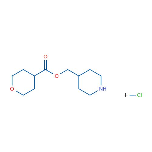 Piperidin-4-ylmethyl tetrahydro-2H-pyran-4-carboxylate hydrochloride 5g