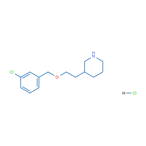 3-(2-((3-Chlorobenzyl)oxy)ethyl)piperidine hydrochloride 1g