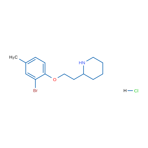 2-(2-(2-Bromo-4-methylphenoxy)ethyl)piperidine hydrochloride 5g