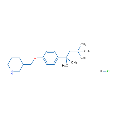 3-((4-(2,4,4-Trimethylpentan-2-yl)phenoxy)methyl)piperidine hydrochloride 1g