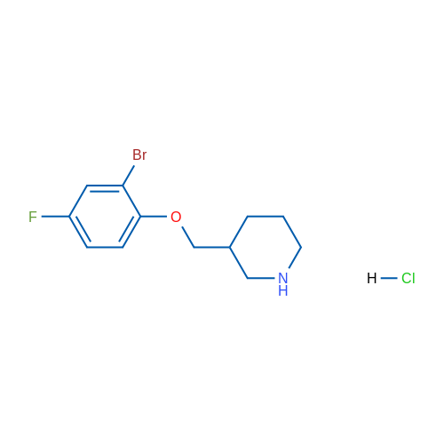 3-((2-Bromo-4-fluorophenoxy)methyl)piperidine hydrochloride 5g