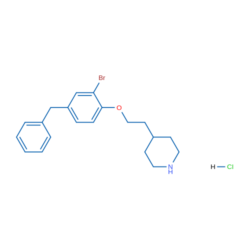 4-(2-(4-Benzyl-2-bromophenoxy)ethyl)piperidine hydrochloride 1g