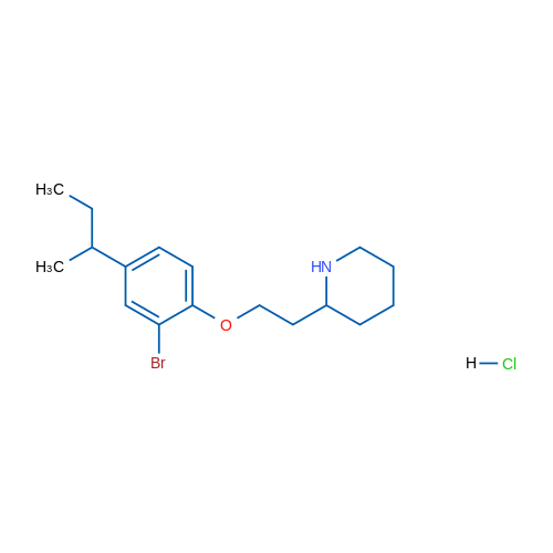 2-(2-(2-Bromo-4-(sec-butyl)phenoxy)ethyl)piperidine hydrochloride 1g