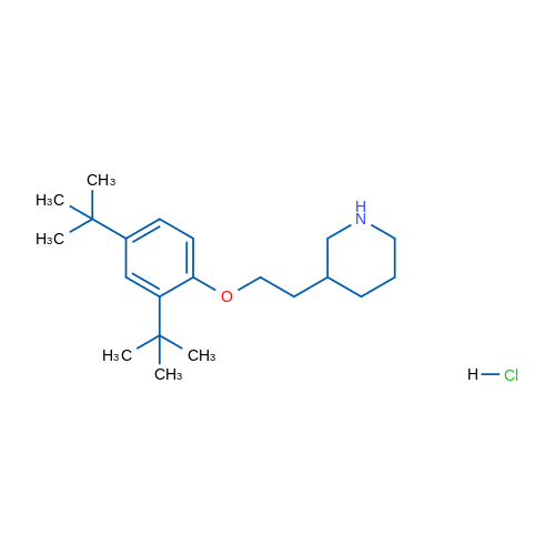 3-(2-(2,4-Di-tert-butylphenoxy)ethyl)piperidine hydrochloride 5g
