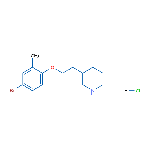 3-(2-(4-Bromo-2-methylphenoxy)ethyl)piperidine hydrochloride 1g