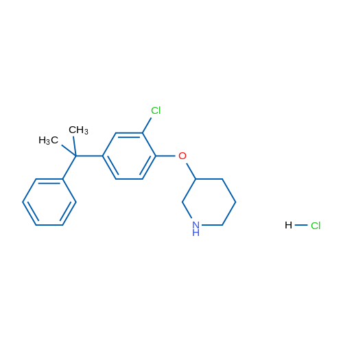 3-(2-Chloro-4-(2-phenylpropan-2-yl)phenoxy)piperidine hydrochloride 5g
