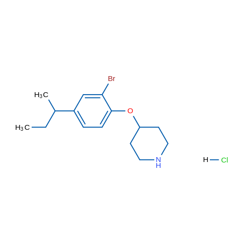 4-(2-Bromo-4-(sec-butyl)phenoxy)piperidine hydrochloride 1g