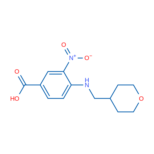 3-Nitro-4-(((tetrahydro-2H-pyran-4-yl)methyl)amino)benzoic acid 1g