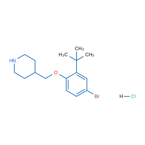 4-((4-Bromo-2-(tert-butyl)phenoxy)methyl)piperidine hydrochloride 1g