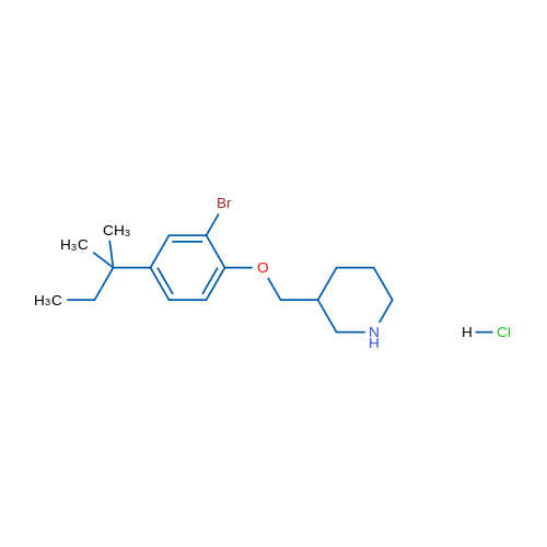 3-((2-Bromo-4-(tert-pentyl)phenoxy)methyl)piperidine hydrochloride 5g