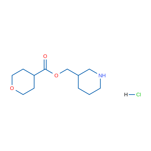 Piperidin-3-ylmethyl tetrahydro-2H-pyran-4-carboxylate hydrochloride 1g