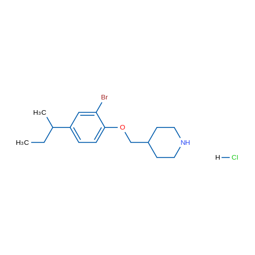 4-((2-Bromo-4-(sec-butyl)phenoxy)methyl)piperidine hydrochloride 5g