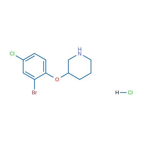 3-(2-Bromo-4-chlorophenoxy)piperidine hydrochloride 5g